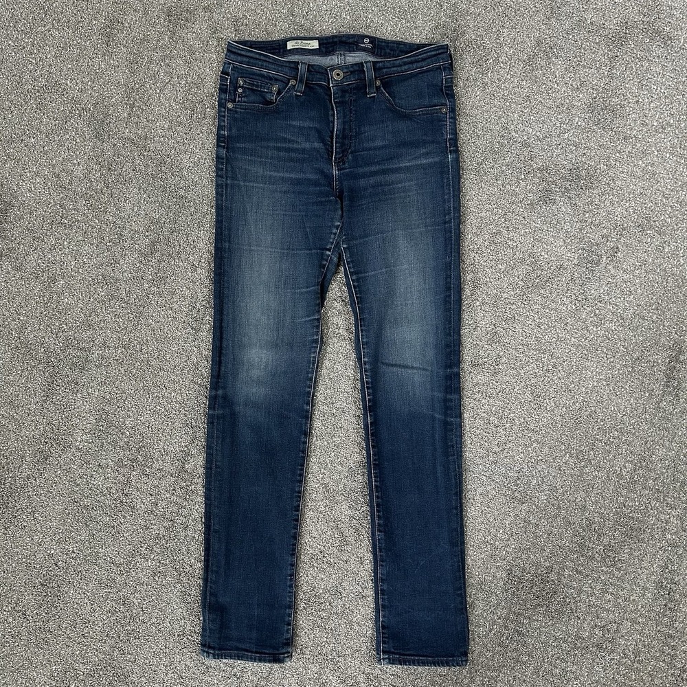AG Adriano‎ Goldschmied Sz 29R The Prima Cigarette Leg Jeans Blue Denim Mid-Rise